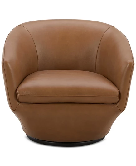 Кожаное вращающееся кресло Hemky, созданное для Macy's brown