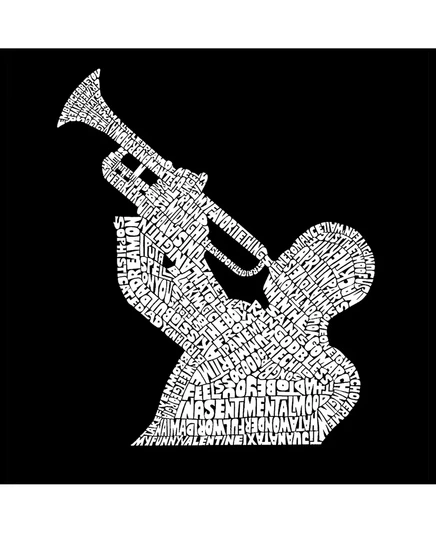 Мужская толстовка Word Art от LA Pop Art - Джазовые песни на все времена black