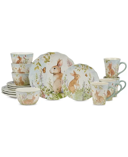 Сервиз Certified Int. Easter Meadow, 16 пр., разноцветный