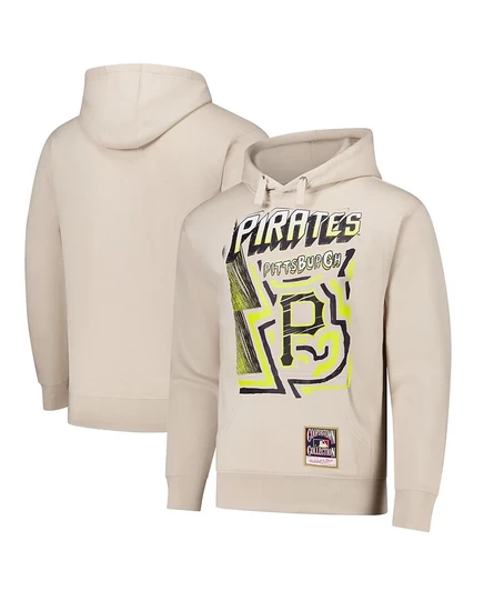 Мужское худи-пуловер Mitchell & Ness Pittsburgh Pirates, кремовое