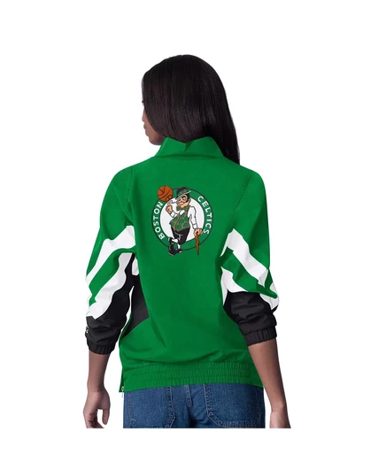 Женская куртка Starter's Kelly Green Boston Celtics Renegade Oxford с застежкой на молнию kelly green