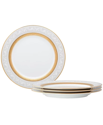 Набор из 4 тарелок Noritake Crestwood Gold, белые