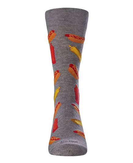  Мужские вкусные носки для хот-догов Novelty Crew med gray heather