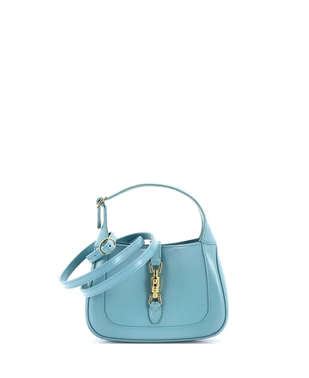 Женская сумка Pre-Owned Gucci Mini Jackie 1961 хобо кожаная, синяя
