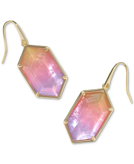Серьги Kendra Scott Hallie позолоченные 14k, оранжевые