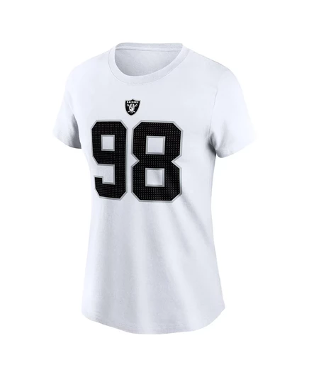 Женская футболка Nike Maxx Crosby White Las Vegas Raiders с именем и номером игрока white