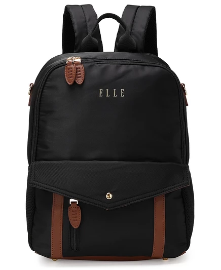 Рюкзак ELLE Luxe Journey 15.5″, твилл и экокожа, черный
