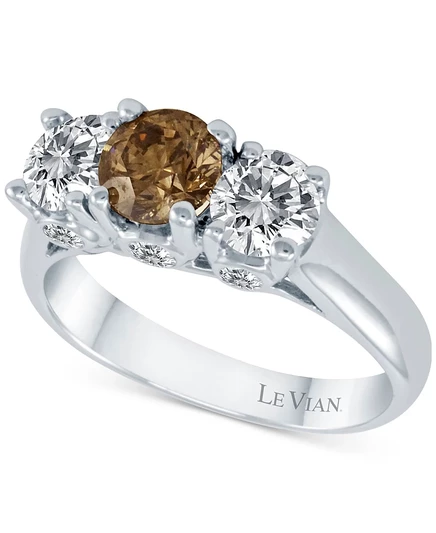 Кольцо Le Vian Trinity с бриллиантами, ванильное золото