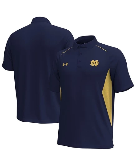 Мужское поло under armour notre dame с эмблемой, темно-синее