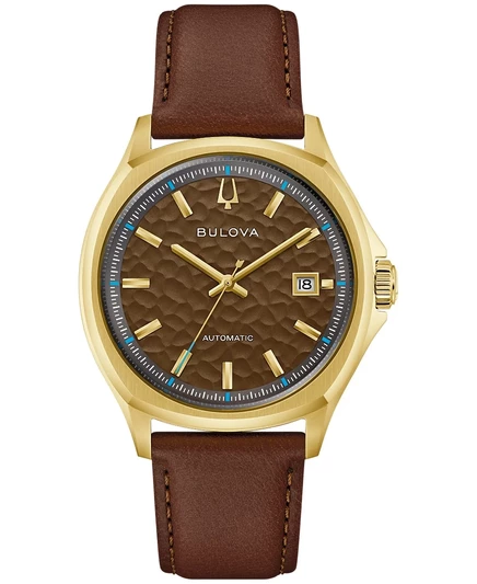 Мужские часы Bulova Tony Bennett NYC на коричневом кожаном ремешке 32 мм коричневого цвета
