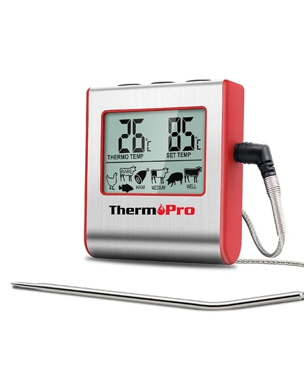 Кухонный термометр ThermoPro TP16W цифровой, серебристый