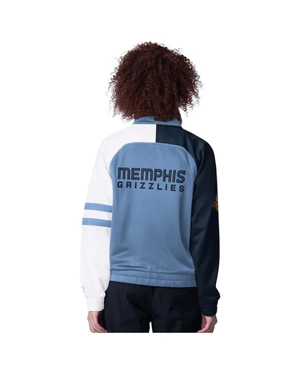 Стартовая женская светло-голубая спортивная куртка Memphis Grizzlies Line Up Dolman с регланом на молнии light blue