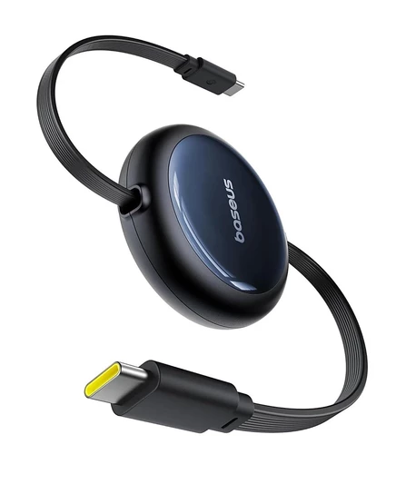 Кабель USB-C Baseus Retractable 100W 1.5 м, черный