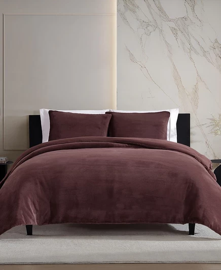 Комплект vera wang signature из искусственного меха, king, фиолетовый