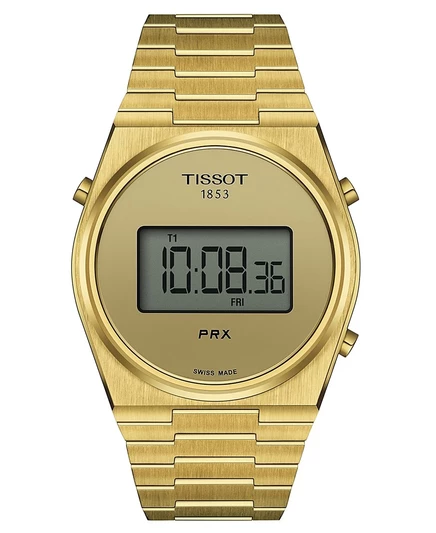 Мужские часы Tissot PRX Digital 40 мм с PVD браслетом, золотистые