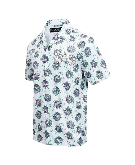 Мужская рубашка на пуговицах Freeze Max Rick and Morty, белая