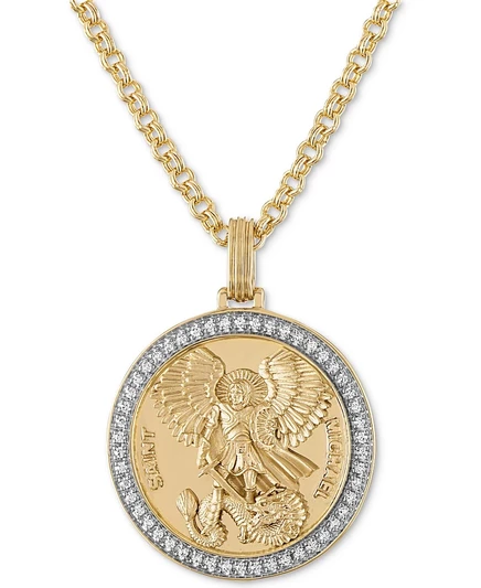 Мужской медальон Esquire St. Michael 56 см, 0,25 карат