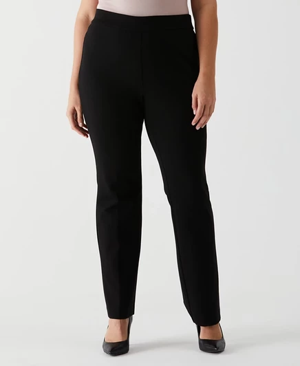 Облегающие брюки с коротким рукавом Rafaella Plus Size Plus Size черного цвета