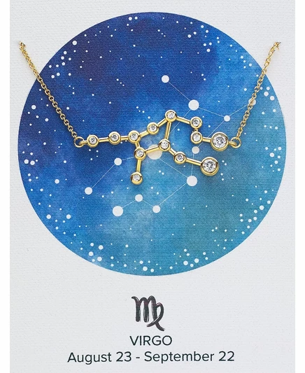 Женское колье When Stars Align Constellation из 14-каратной золотой пластины virgo