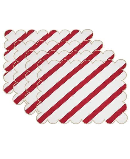 Сервировочные салфетки Saro Lifestyle Eco Scallop, набор 4 шт, золотистые