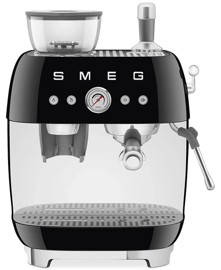 Кофемашина Smeg 50s Retro с кофемолкой, черная
