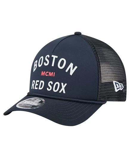 Мужская темно-синяя бейсболка New Era Boston Red Sox в минималистичном стиле с регулируемой А-образной оправой длиной 94 см