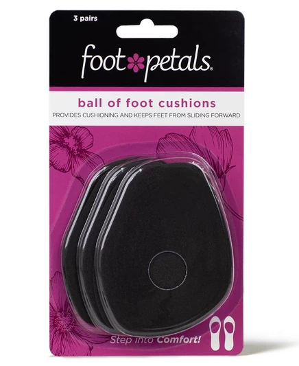 Подушечки под плюсну foot petals ball of foot, 3 пары, черные