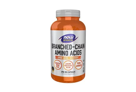 Разветвлённые аминокислоты NOW Foods, 240 капсул, белая