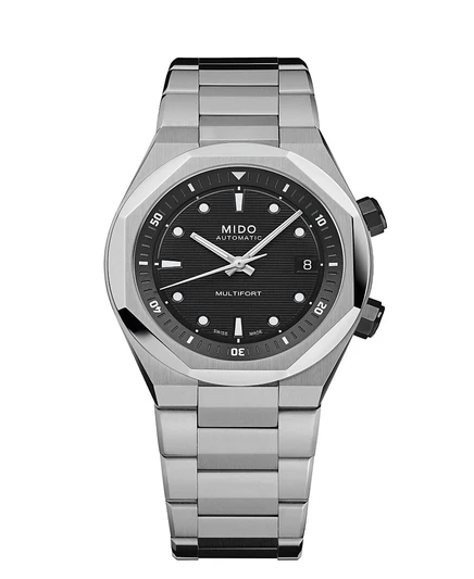 Швейцарские часы с автоподзаводом Mido Unisex Multifort 8 Black, 40 мм, черный
