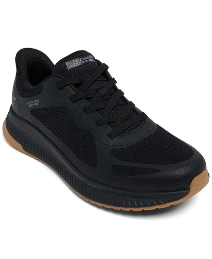 Мужские слипоны Skechers: повседневные широкие кроссовки BOBS Sport Squad Chaos 4 от Finish Line black