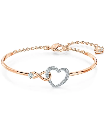 Браслет Swarovski с кристаллом «сердце» и бесконечностью