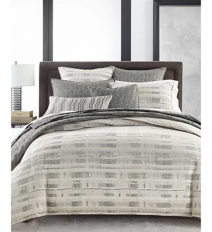 Комплект пододеяльника Hotel Collection Broken Stripe Full/Queen, серый