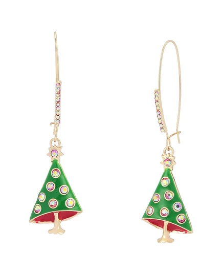 Серьги-подвески Betsey Johnson с кристаллами, зеленые