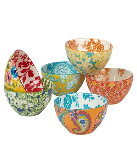 Набор мисок Certified International Damask 6 шт, разноцветный