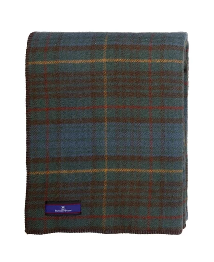 Плед Prince of Scots Highland Tweeds, 150×203 см, зелёный