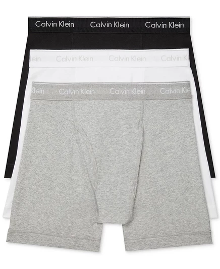 Мужские боксеры-брифы Calvin Klein, 3 шт., хлопок, разноцветные