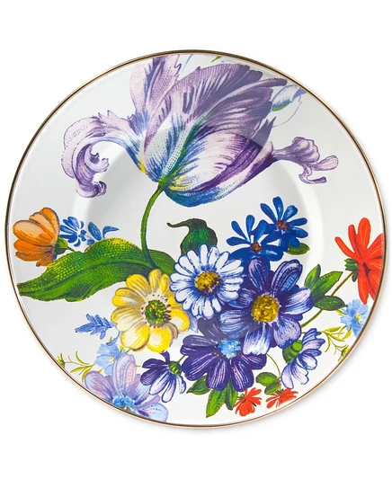 Тарелка обеденная Mackenzie-Childs White Flower Market, 25 см