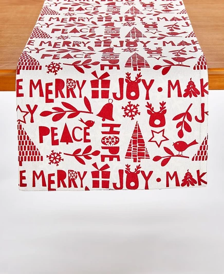 Дорожка для стола Tableau Make Merry 183×36 см, красная