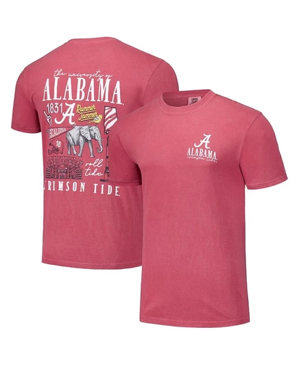 Унисекс футболка Image One Alabama Crimson Tide с принтом, красная