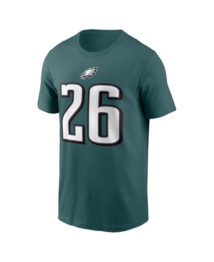 Мужская футболка Nike Saquon Barkley Midnight Green Philadelphia Eagles с именем и номером игрока green