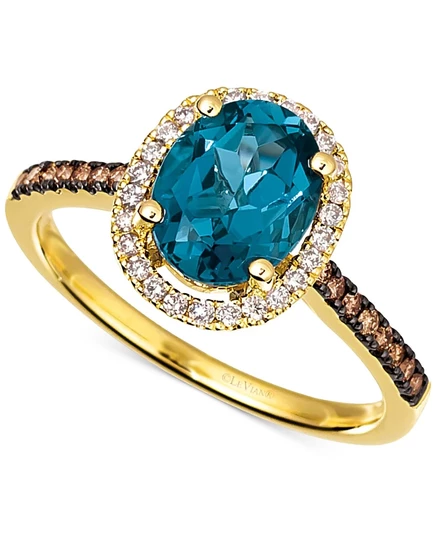 Женское кольцо Le Vian «Топаз» с бриллиантами, голубое