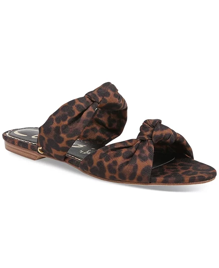  Марисса связала узлом сандалии на плоской подошве black natural leopard multi