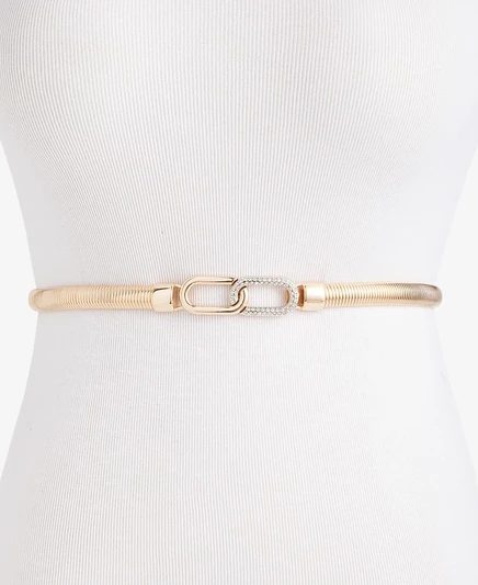 Эластичный ремень с пряжкой Cobra Crystal Buckle от I.N.C. International Concepts, эксклюзивное золото Macy's