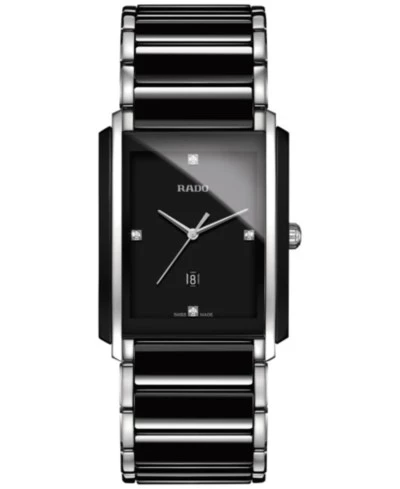 Унисекс часы Rado Integral 31 мм с бриллиантами, черные