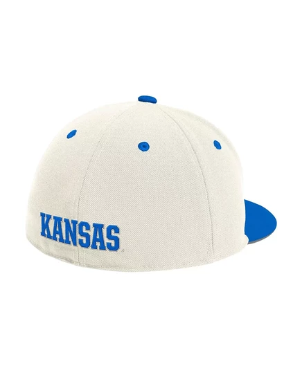 Мужская бейсболка Adidas кремового цвета Kansas Jayhawks