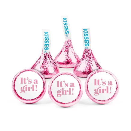 Конфеты Just Candy Hershey's Kisses, 90 шт., розовые