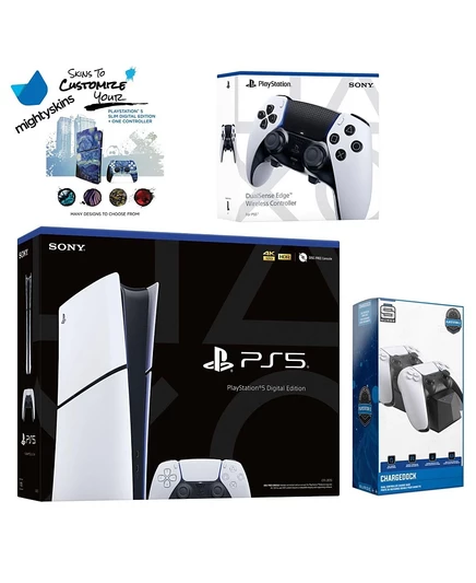 Игровая приставка Sony PlayStation 5 Slim Digital 1 ТБ, 2 DualSense, белая