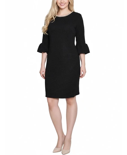 Женское платье NY Collection Petite с жемчугом, черное