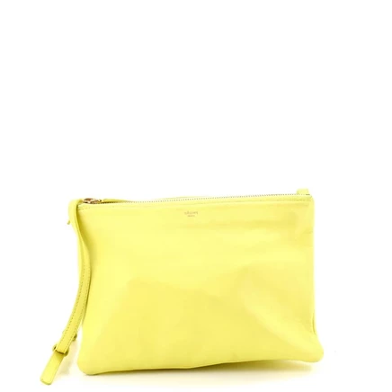 Женская сумка Pre-Owned Celine Large Trio кожаная, желтая