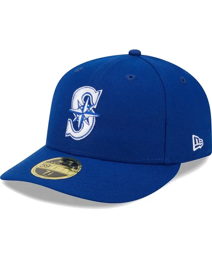 Мужская белая кепка New Era Royal Seattle Mariners с логотипом New Era Royal Seattle Mariners. Приталенная кепка с низким профилем 59 см. royal